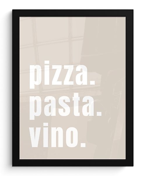 MuchoWow Poster Zitat - Pizza, Pasta, günstig online kaufen