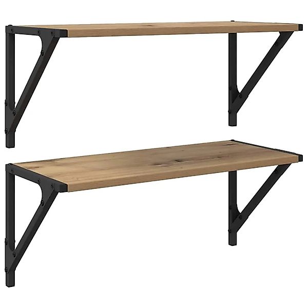 vidaXL Wandregale 2 Stk Artisan-Eiche 60 x 25 x 25,5 cm Holzwerkstoff 88285 günstig online kaufen