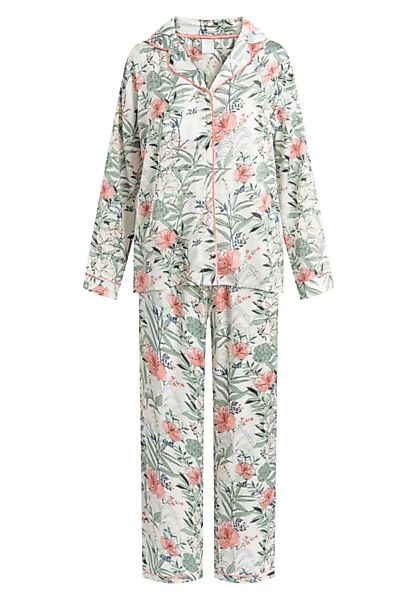 Pyjama Set, Lange Hose Und Langarmhemd "Josephine L/s" Chalk Aop günstig online kaufen