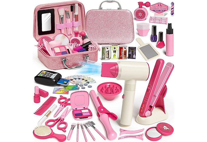 CLTYQ Spielzeug-Frisierkoffer Friseur Set Kinder Schminkkoffer Mädchen, Kin günstig online kaufen