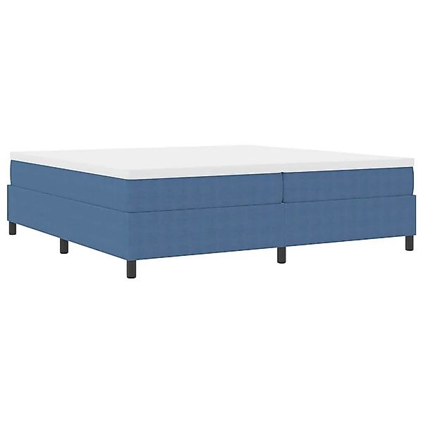 vidaXL Boxspringbett Blau und Weiß 200 x 200 cm Cordstoff 3337485 günstig online kaufen