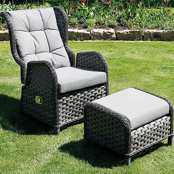 Mojawo Armlehnstuhl Rattan Comfort Relaxsessel verstellbare günstig online kaufen