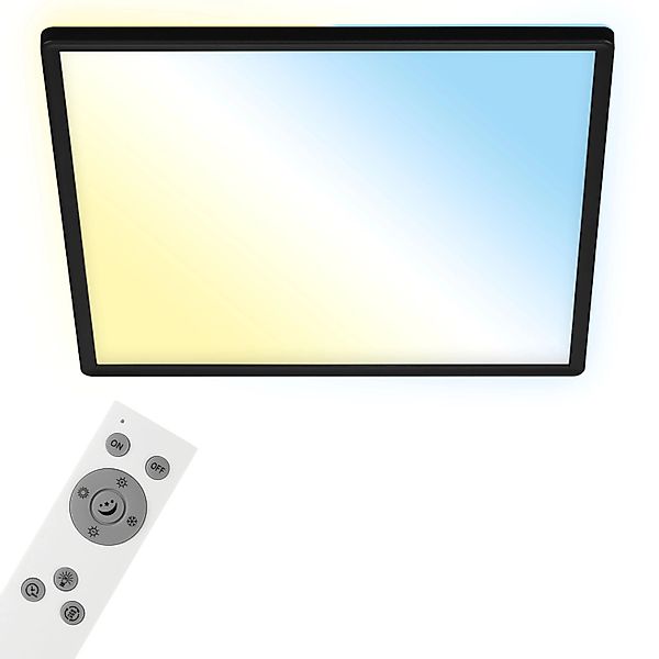 Brilo Wifi Deckenleuchte Slim Smart App- Sprachgesteuert CCT Schwarz 42 cm günstig online kaufen