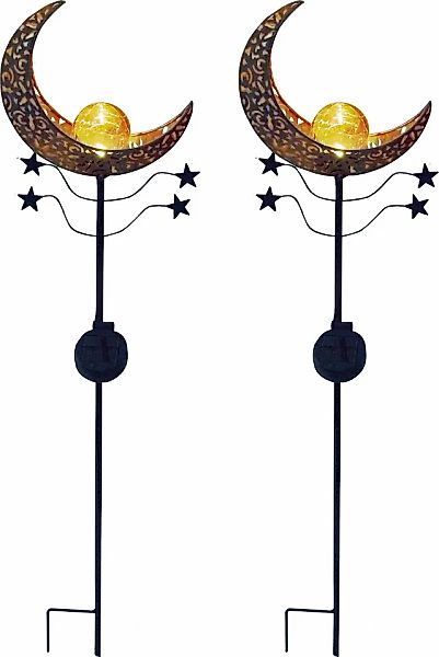 LUXFORM Gartenleuchte »Solar-Erdspieß-Gartenlampe - Mandala - 2 Stück«, Leu günstig online kaufen