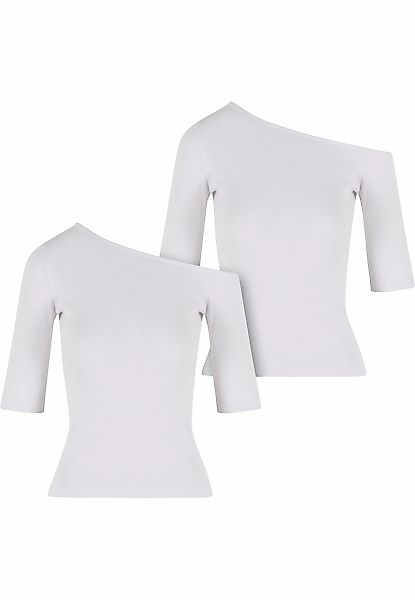 URBAN CLASSICS T-Shirt "Urban Classics Ladies Organic Asymmetric Rib Tee 2- günstig online kaufen