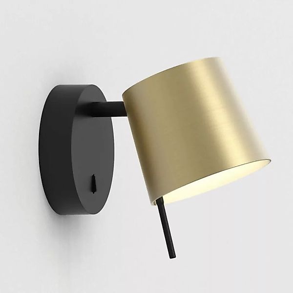 LED Wandleuchte Miura in Schwarz-matt und Gold 7,5W 367lm 182mm günstig online kaufen