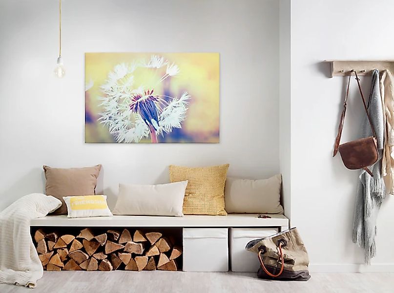 Bricoflor Pusteblume Leinwand Im Querformat Sommer Wandbild Ideal Für Schla günstig online kaufen