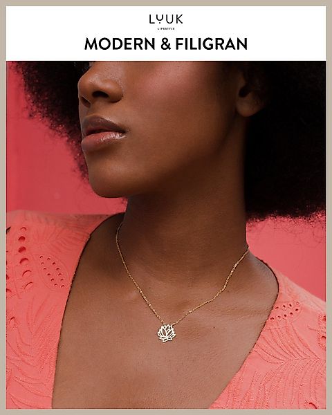 LUUK LIFESTYLE Kette mit Anhänger Lotusblüte, günstig online kaufen