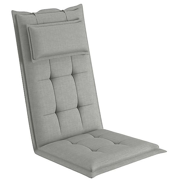 sunnypillow Hochlehnerauflage Gartenstuhlauflagen mit abnehmbarem Kopfpolst günstig online kaufen