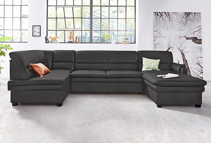 sit&more Wohnlandschaft "Pisa U-Form", mit Federkern, wahlweise mit Bettfun günstig online kaufen