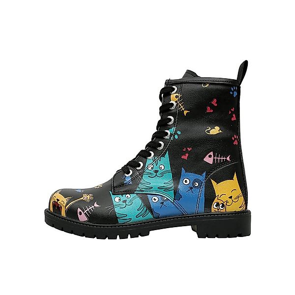 DOGO Schnürboots "Black Longe Boots Schnürstiefel Go Back To Being Yourself günstig online kaufen