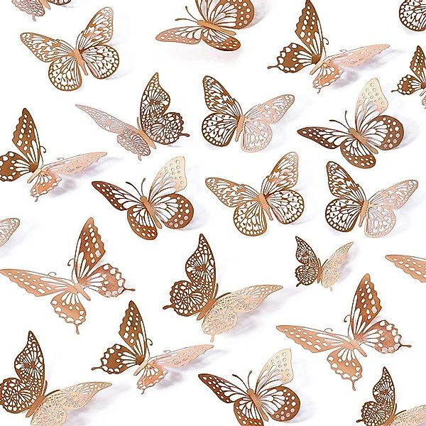 NUODWELL 3D-Wandtattoo 48 Stück 3D Schmetterling günstig online kaufen
