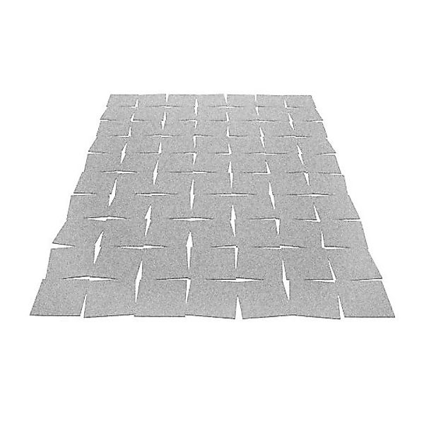 Hey-Sign - Hey-Sign Tiles Teppich - hellgrau meliert/Filz/5mm/LxBxH 200x140 günstig online kaufen