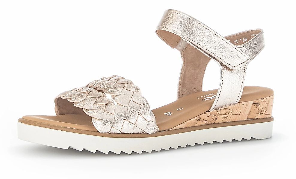 Gabor "GENUA", Sommerschuh, Sandale, Keilabsatz, mit Klettverschluss, Weite günstig online kaufen