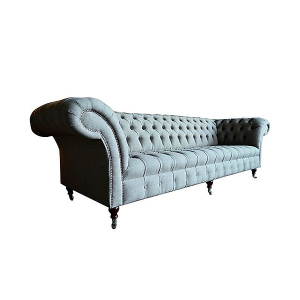 Xlmoebel Sofa Extra großes Sofa Chesterfield 265cm Polstermöbel 4-Sitzer St günstig online kaufen