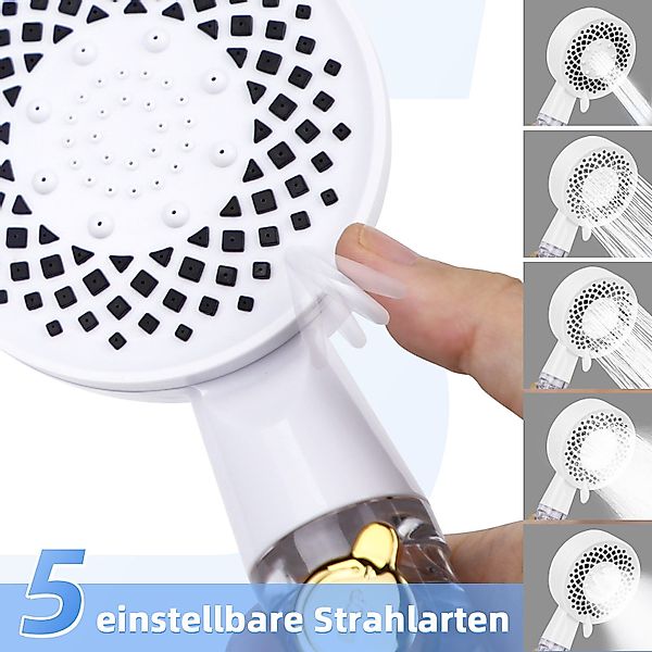 Nettlife Handbrause Schwarz/Nickel Runde Handheld Shower günstig online kaufen