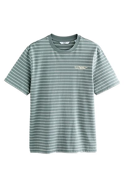 Next T-Shirt Gestreiftes T-Shirt 100 % Baumwolle günstig online kaufen