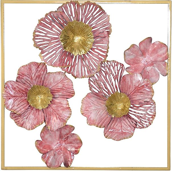 HOFMANN LIVING AND MORE Wanddekoobjekt Wanddekoration (1 St), rosa Blüten i günstig online kaufen