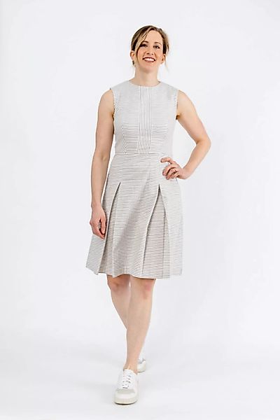 Kleid Aus Bio-baumwolle Mit Streifen günstig online kaufen