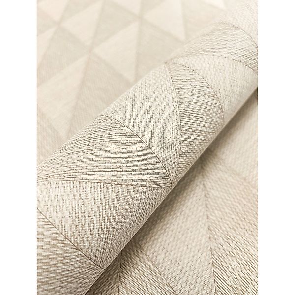 Newroom Vliestapete Makan Helltaupe Rauten Modern Strukturiert FSC® günstig online kaufen