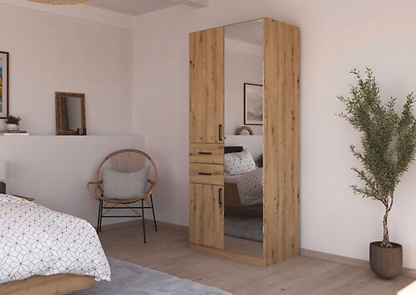 rauch Drehtürenschrank "Maika" mit Spiegel, 2 Schubladen, in verschiedenen günstig online kaufen