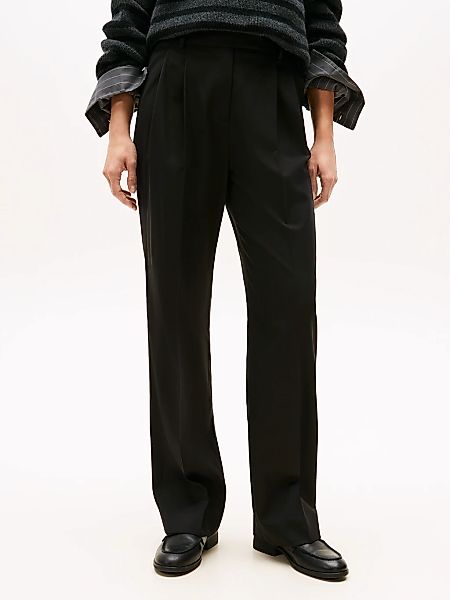 Tommy Hilfiger Anzughose "TIMELESS WOOL RLXD STRT PANT" mit Wolle günstig online kaufen