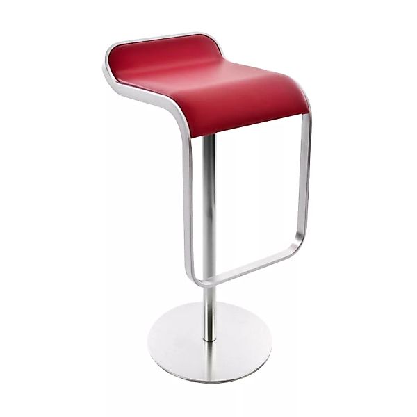 la palma - LEM S81 Barhocker Sitzfläche Leder H88cm - rot/Sitzfläche Leder/ günstig online kaufen