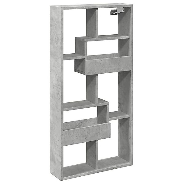 vidaXL Regal Wandschrank Betongrau 50x15x100 cm günstig online kaufen