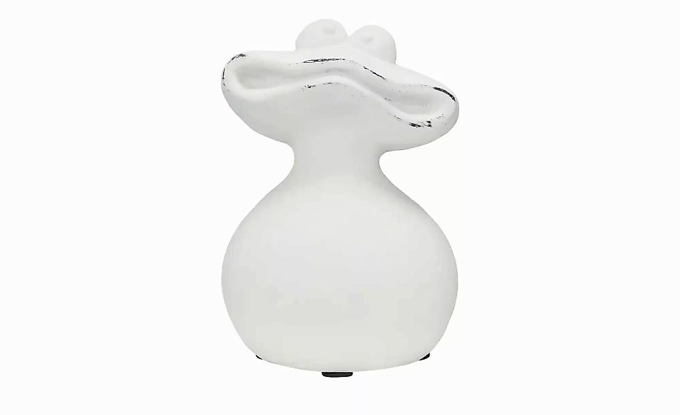 HOME STORY Deko Frosch   ¦ weiß ¦ Polyresin (Kunstharz) ¦ Maße (cm): B: 12 günstig online kaufen