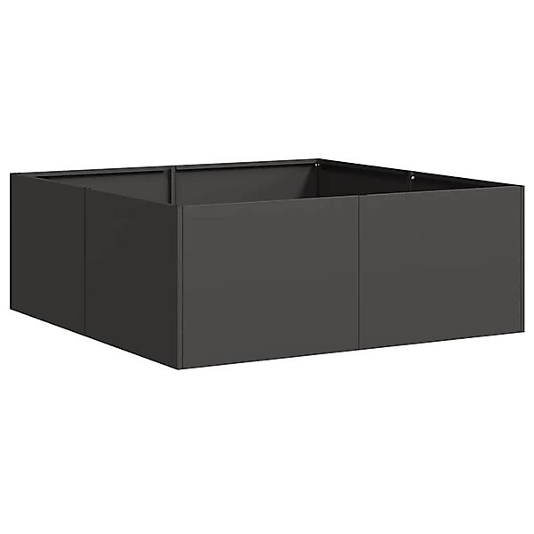 vidaXL Pflanzkübel Schwarz 80x80x30 cm Stahl 860801 günstig online kaufen