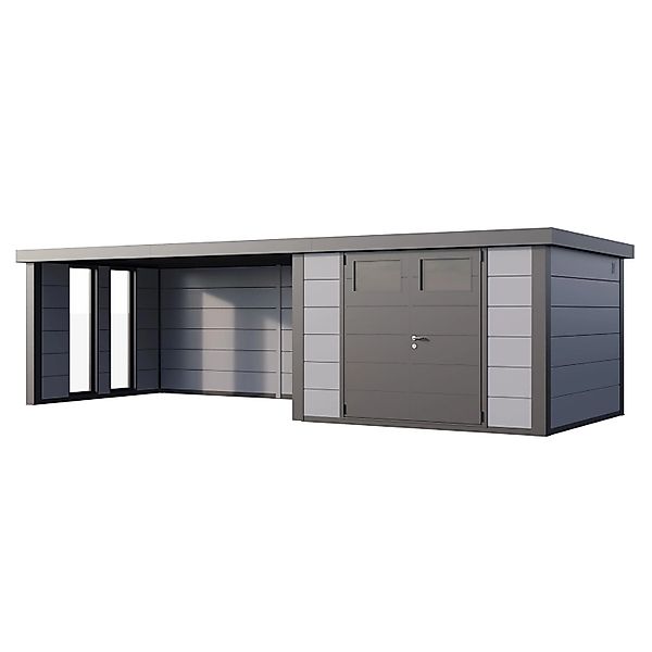 Gerätehaus Classico 3330 mit Lounge XL Links m. Fenster 792 cm x 298 cm Hel günstig online kaufen