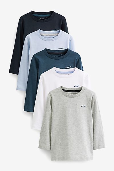 Next Langarmshirt Langärmelige T-Shirts im 5er-Pack günstig online kaufen
