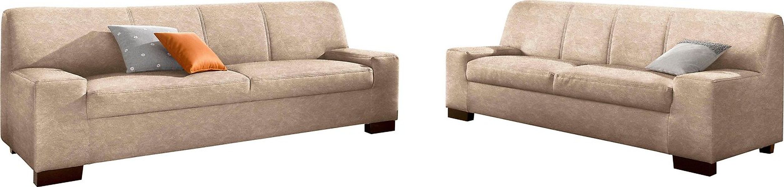 DOMO collection Polstergarnitur Norma kubisch und zeitlos, (Set, 2-tlg), be günstig online kaufen