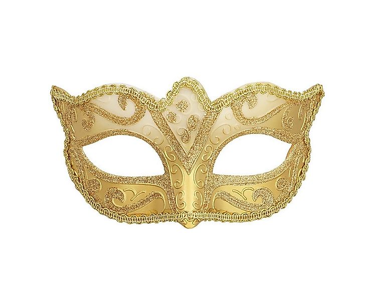 Boland Verkleidungsmaske Venezianische Kunststoffmaske gold, Eine Colombina günstig online kaufen