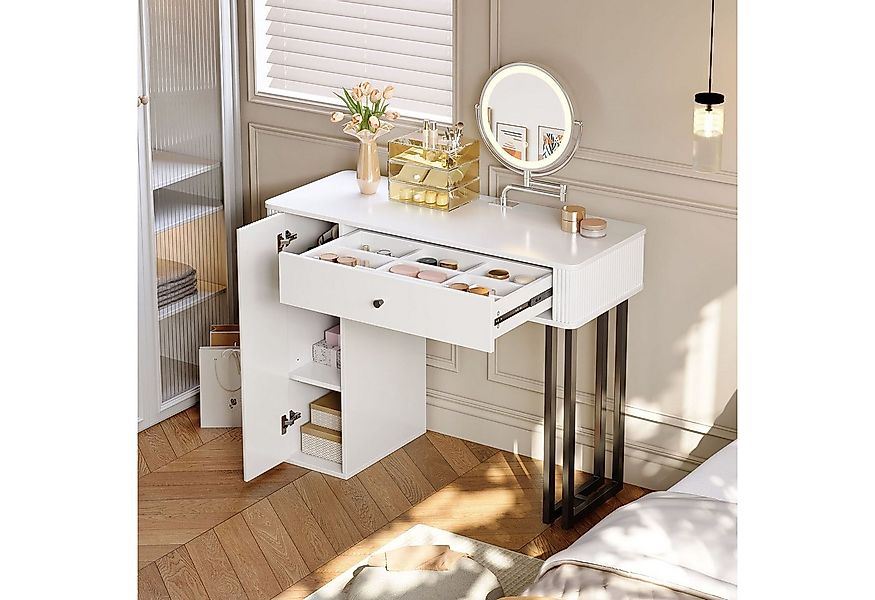 BlingBin Schminktisch Kosmetiktisch Frisiertisch (1-St., mit LED-Spiegel, 1 günstig online kaufen