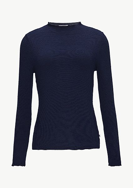 comma casual identity Langarmshirt Strukturiertes Jerseyshirt günstig online kaufen