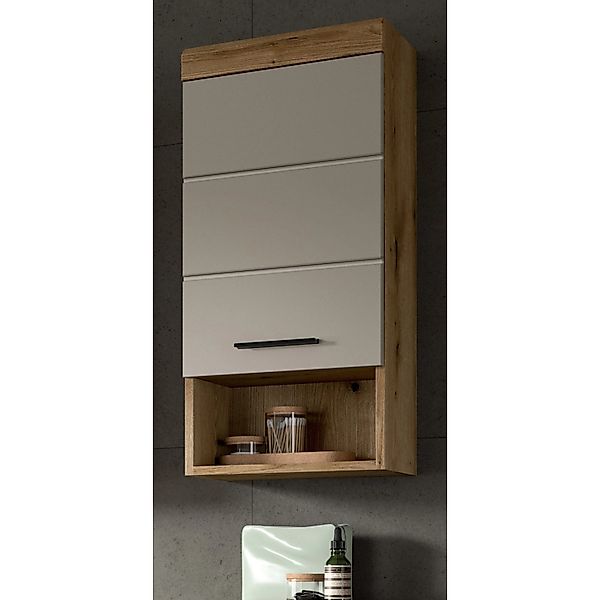 Inn.Furn Badezimmer Hängeschrank in Sand und Eiche 37 x 79 cm Shawn günstig online kaufen