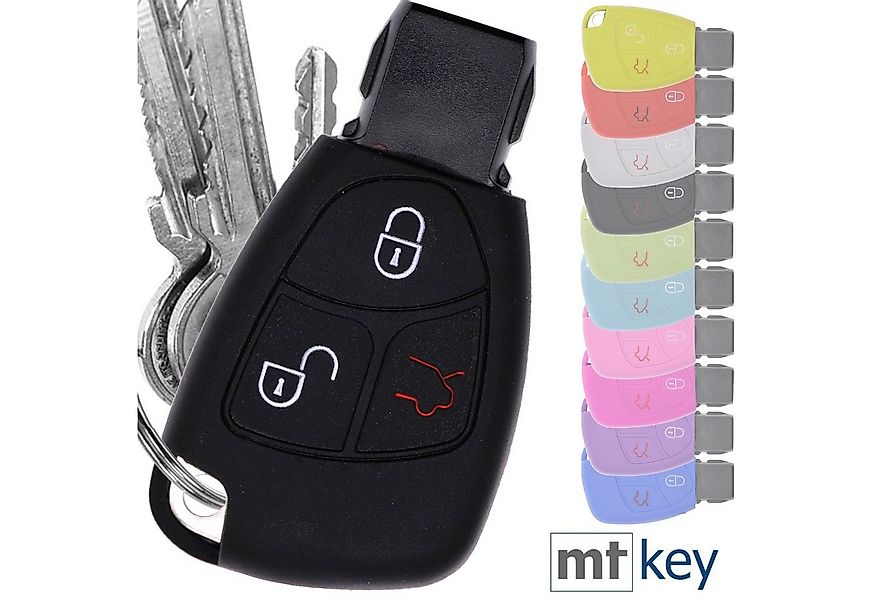mt-key Schlüsseltasche Autoschlüssel Softcase Silikon Schutzhülle Schwarz, günstig online kaufen
