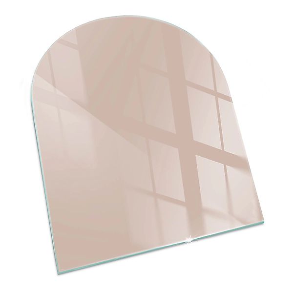 Tulup Glasplatte für Kamin Orange Glasplatte unter Kaminöfen Halbkreis 80x7 günstig online kaufen