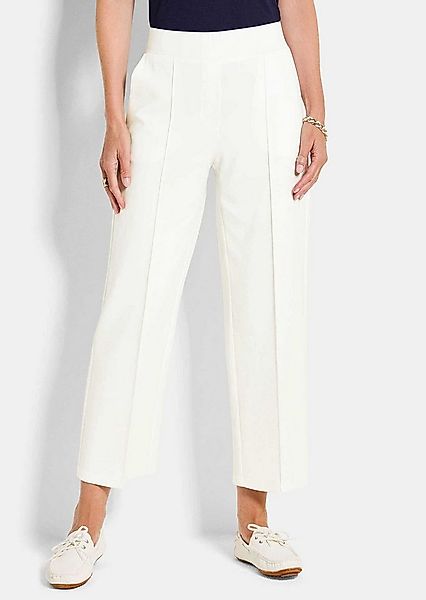 GOLDNER Schlupfhose Elegante Sommerhose mit Dehnbund Viskosehose mit Biesen günstig online kaufen