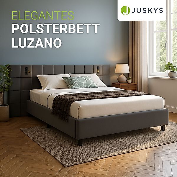 Juskys Polsterbett Luzano, 140x200 cm, Samt, günstig online kaufen