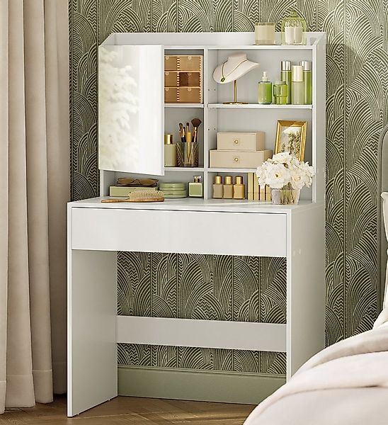 VASAGLE Schminktisch Frisiertisch, Kosmetiktisch, mit Spiegel, verstellbare günstig online kaufen