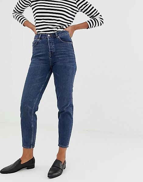 Selected Femme – Mom-Jeans-Marineblau günstig online kaufen
