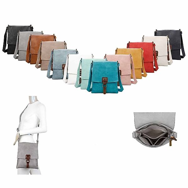 ITALYSHOP24 Schultertasche Damen Tasche Shopper Messenger CrossOver Tablet, günstig online kaufen
