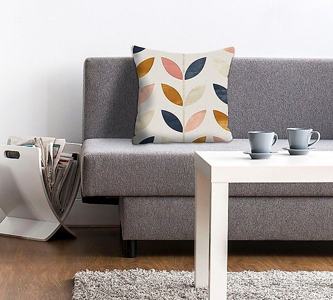 queence Dekokissen Nils, Kissenhülle,Blätter,Floral,Naturmotiv,Pflanzenmust günstig online kaufen