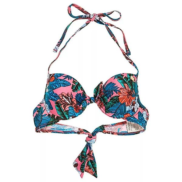 Superdry Pop Hibiscus Cup Bikini Oberteil XS Coral günstig online kaufen