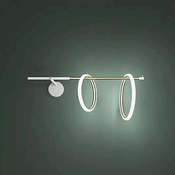 LED-Wandleuchte Ulaop, zwei Ringe, rechts, schwarz günstig online kaufen