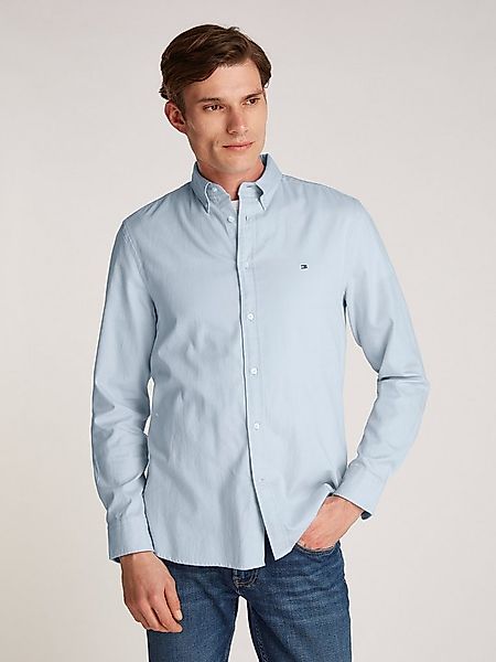 Tommy Hilfiger Businesshemd FLEX DOBBY Slim Fit SHIRT mit Logostickerei günstig online kaufen