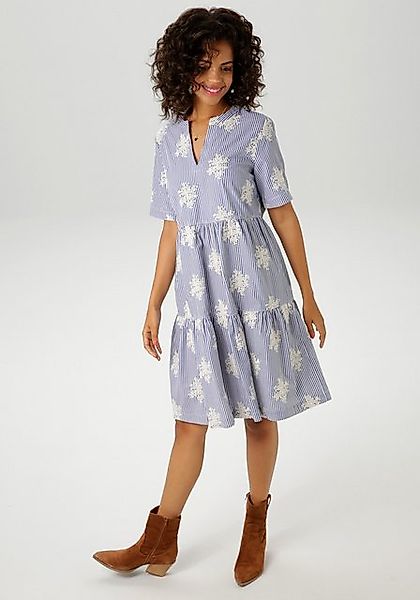 Aniston CASUAL Sommerkleid gestreift und mit günstig online kaufen
