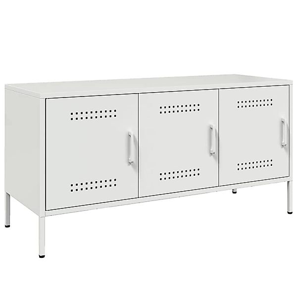 vidaXL TV-Schrank Weiß 100,5x39x50,5 cm Stahl 842951 günstig online kaufen